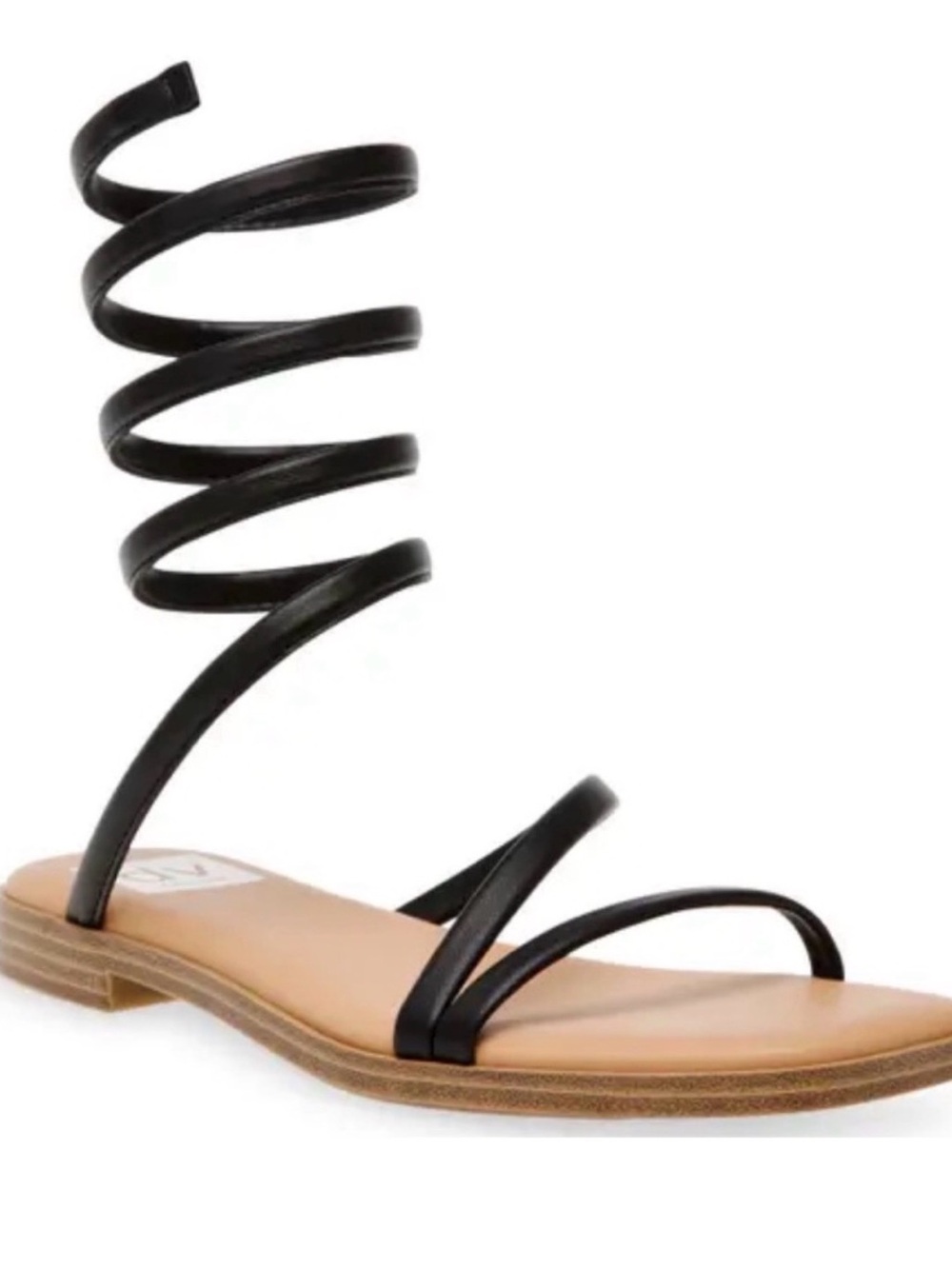 Dolce Vita Black Spiral Wrap Flat Sandals New in Box 7.5